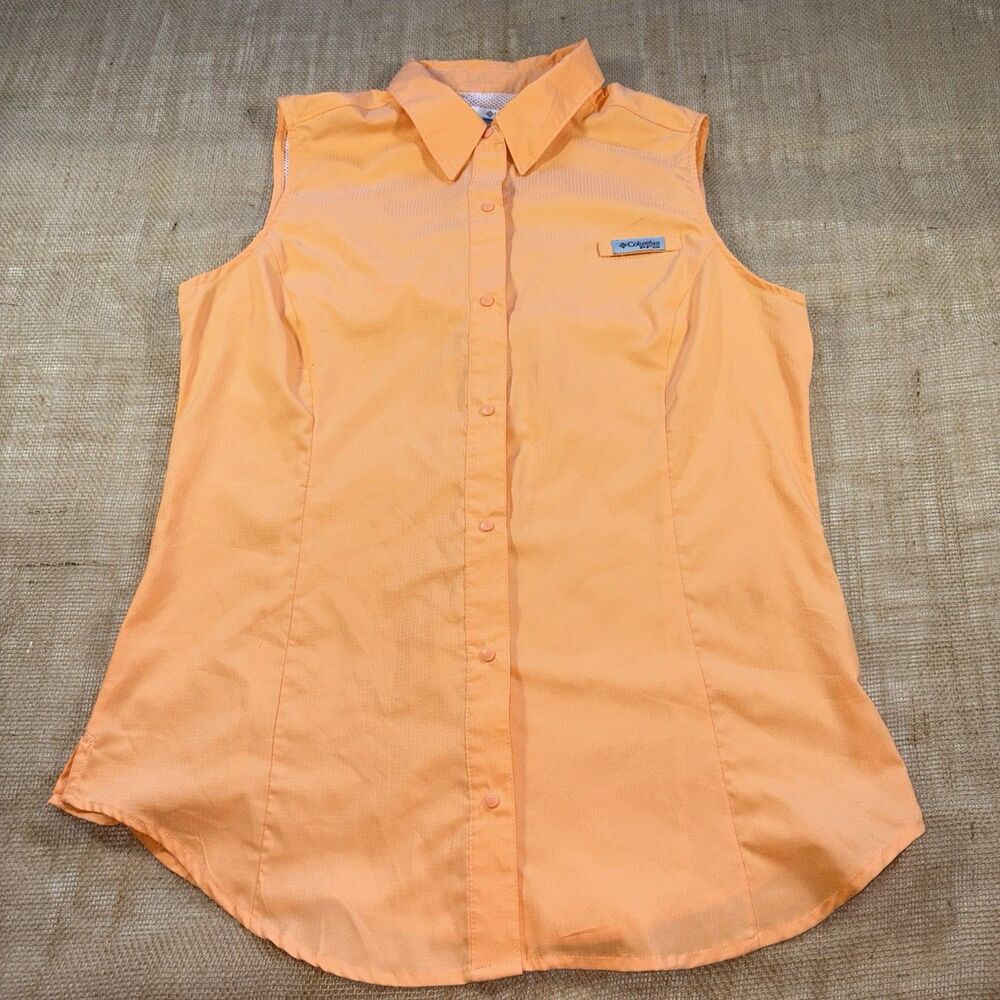 Columbia Womens PFG Tamiami Sleeveless Shirt UPF 40 Omni-Shield Back Vent Medium